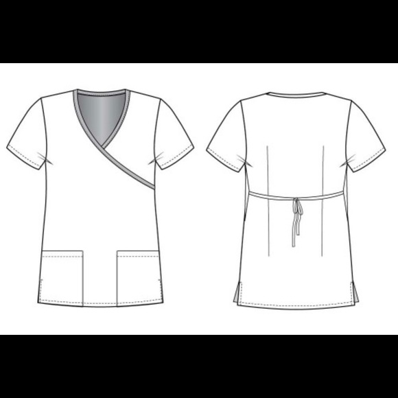 👚3/$30 Nurse Scrub Top mock wrap - Picture 3 of 3